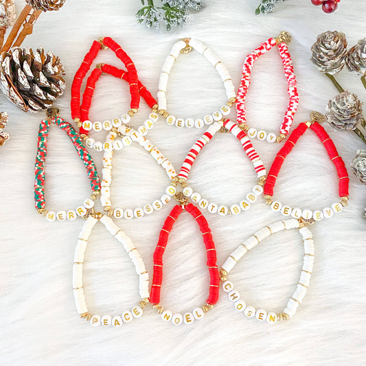 Christmas Heishi Bracelets