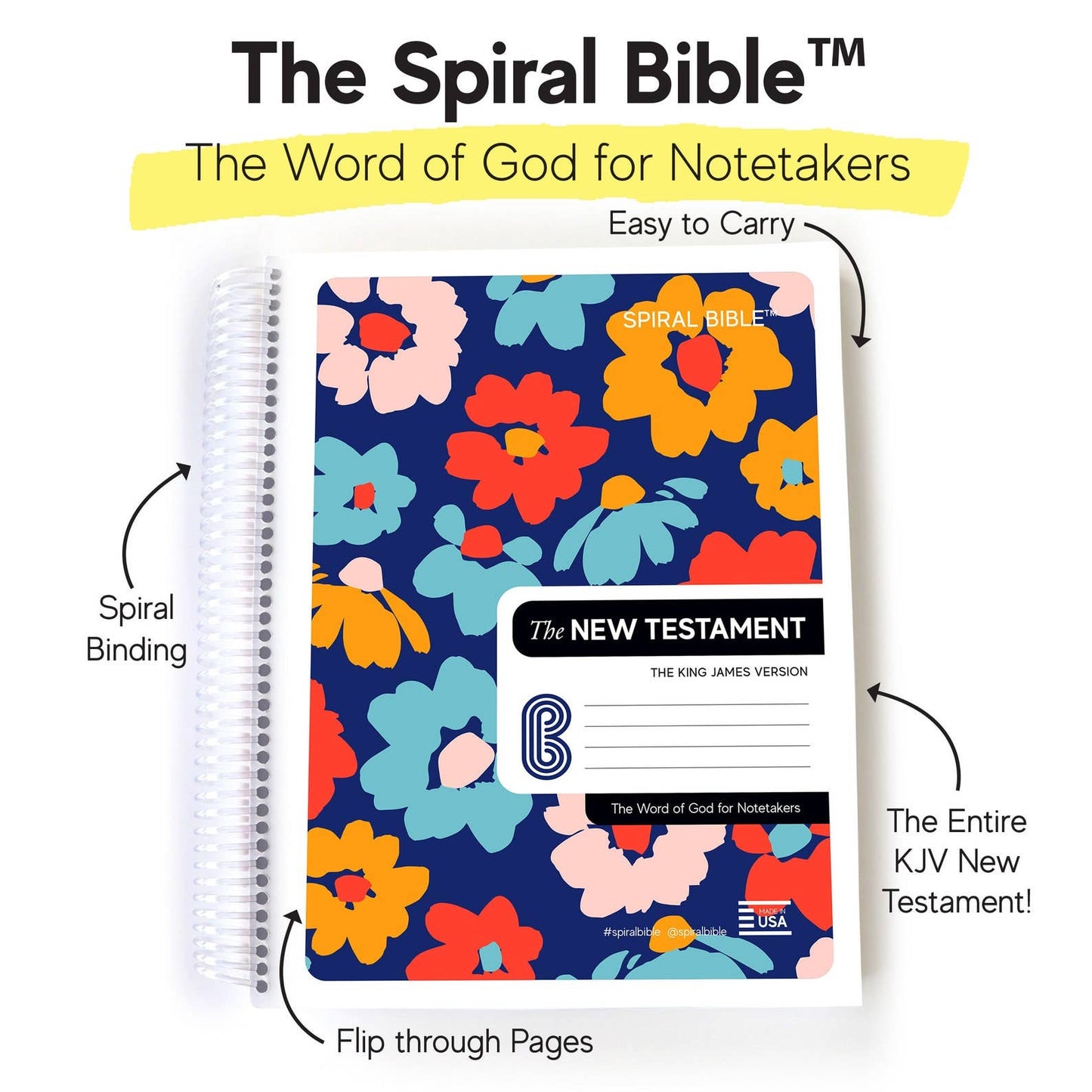 Spiral Bible - KJV Floral New Testament