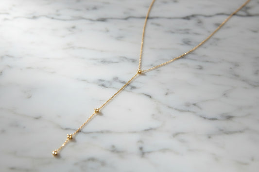 Gold Sparkle Y Waterproof Necklace