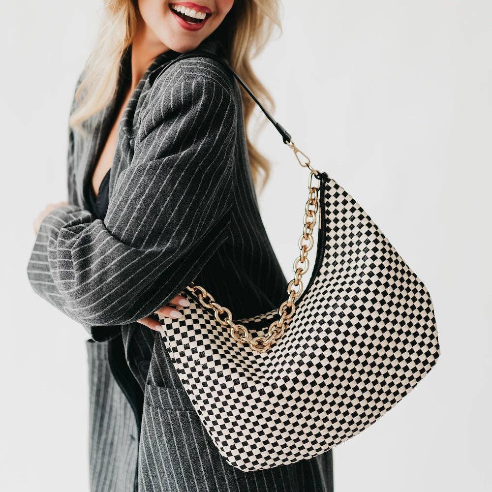 Pretty Simple Sienna Slouchy Woven Shoulder Bag