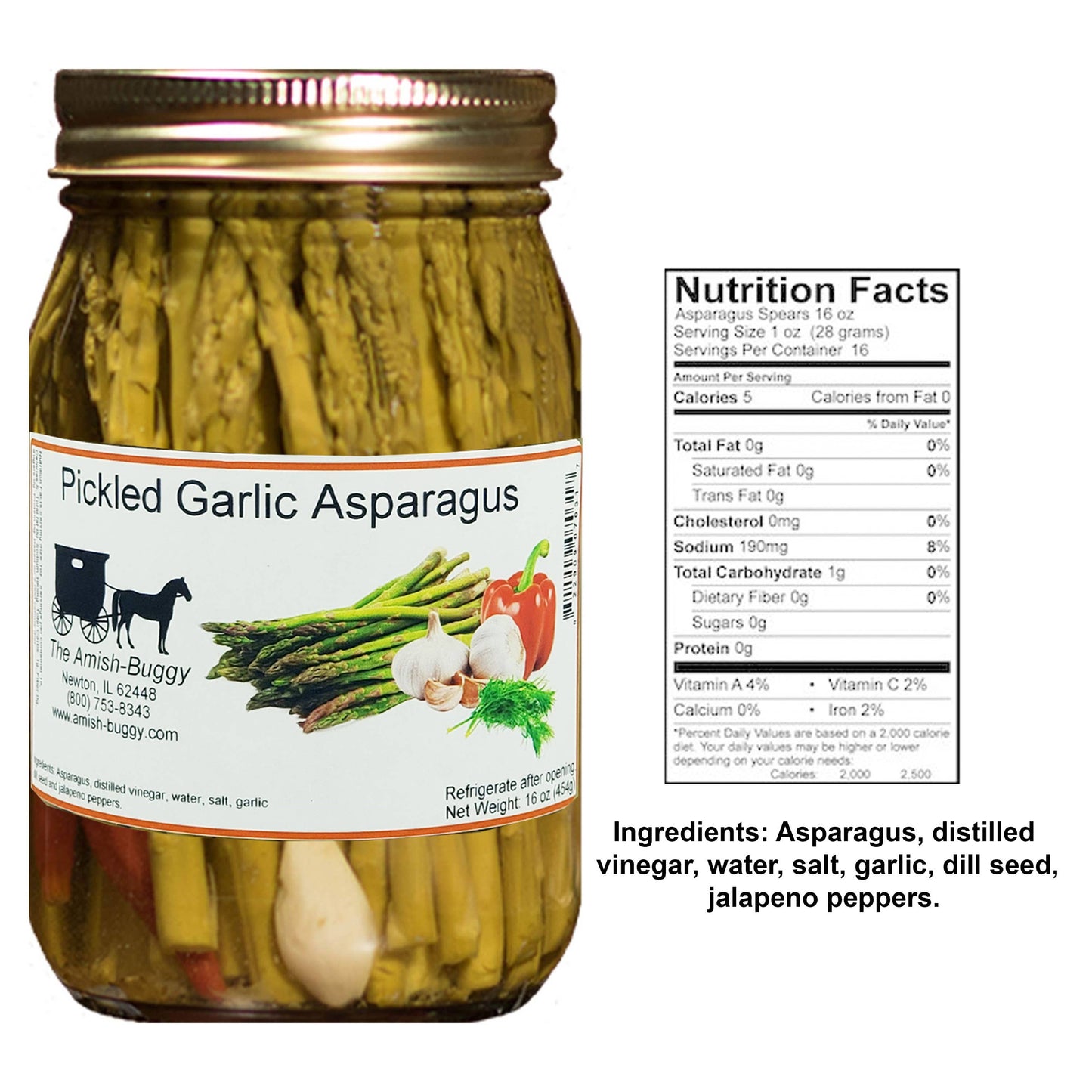 Amish Pickled Vegetables & Eggs 16 oz. Jar