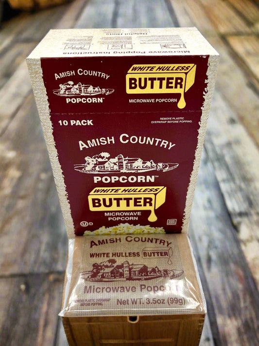 Amish Country Microwave Buttery White Popcorn Singles