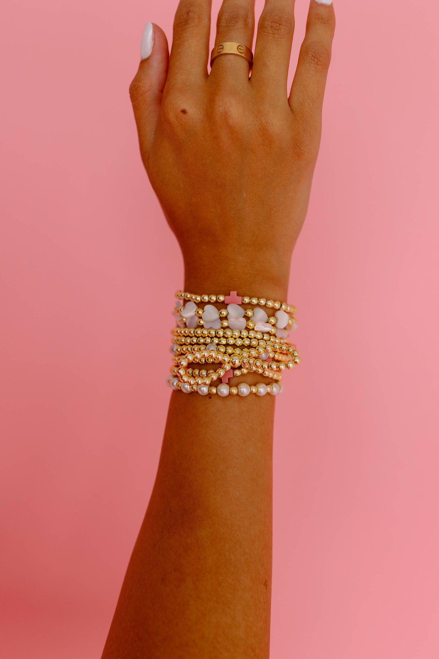 Chloe Pearl & Gold-Filled Beaded Bracelet
