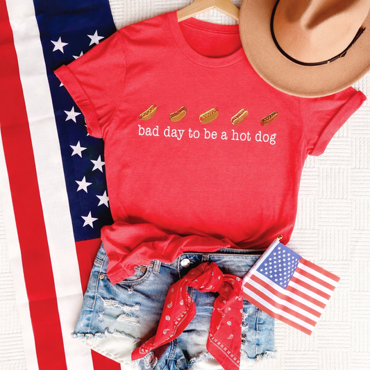 funny hot dog graphic t shirt patriotic summer tee red unisex shirt