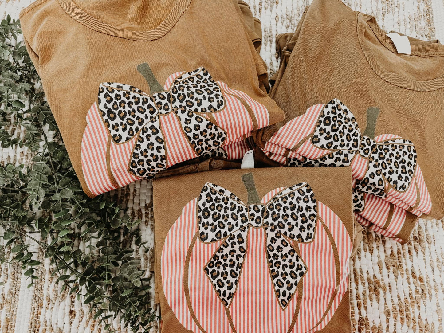 Seersucker Pumpkin Short Sleeve Tee