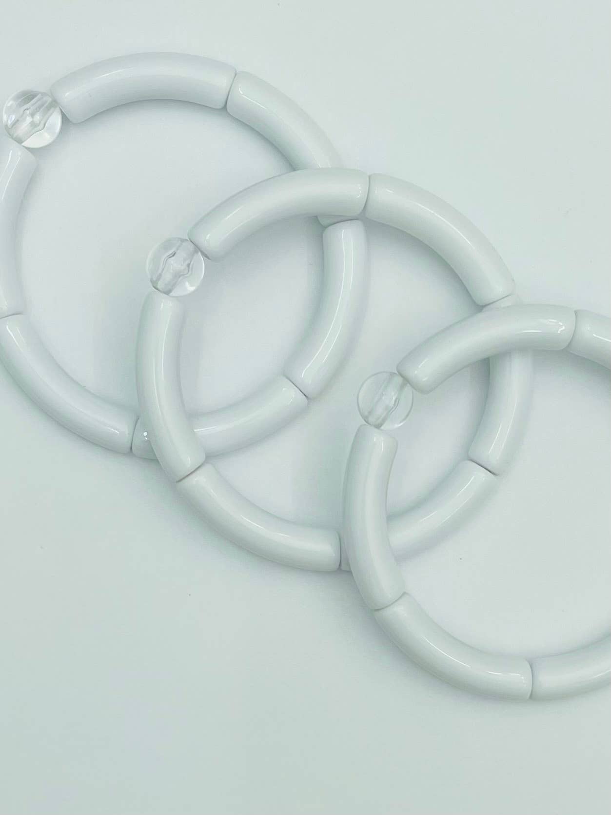 Skinnie White Tube Bracelet
