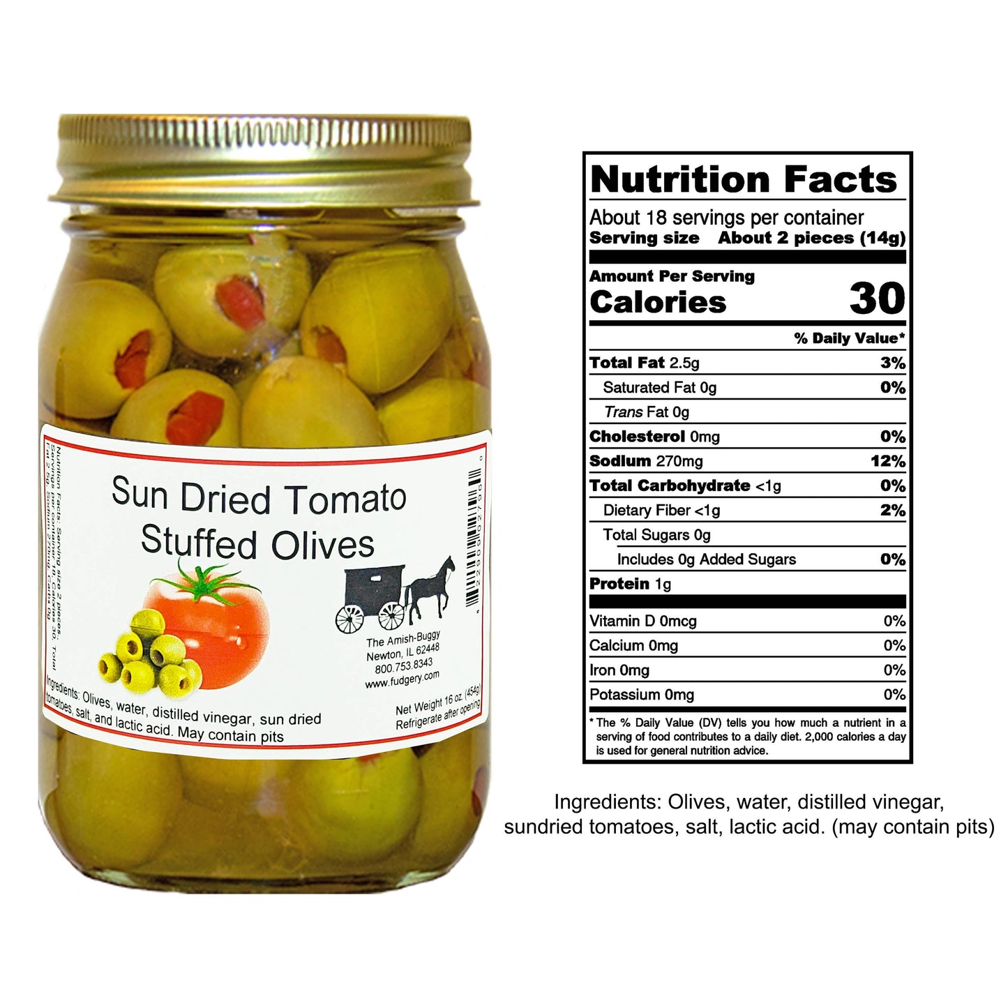 Amish Pickled Vegetables & Eggs 16 oz. Jar