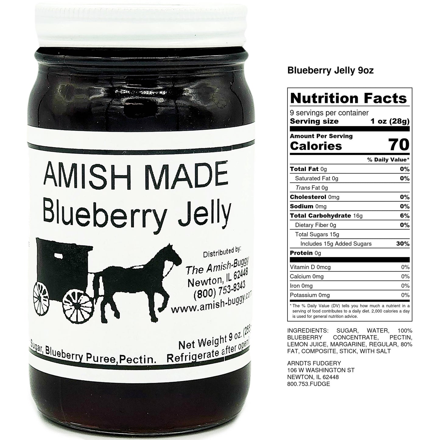 Amish made Jam and Jellies - 8 oz.