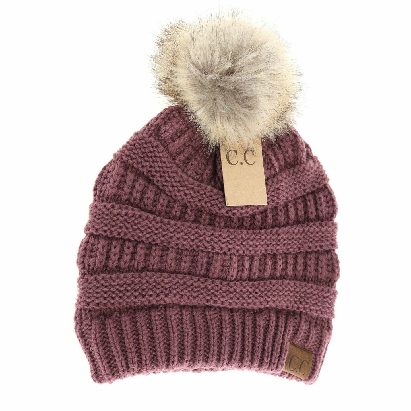 C.C Fur Pom Beanie