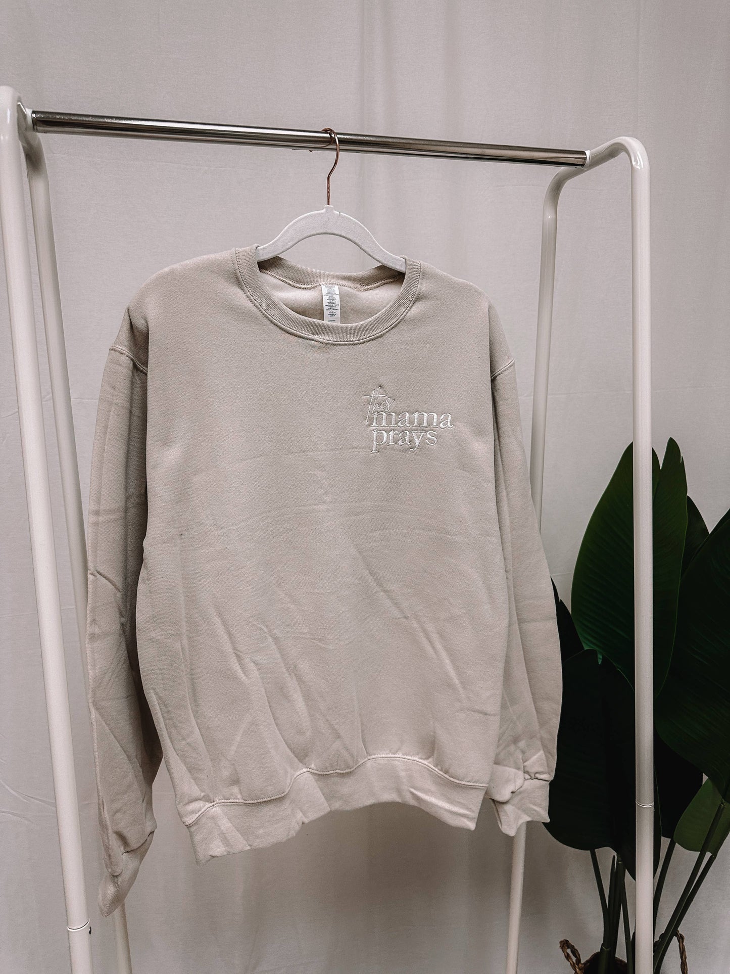 This Mama Prays Embroidered Sweatshirt