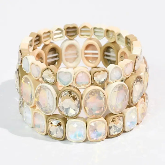 Treasure Jewels Nude Hearts Stack Set