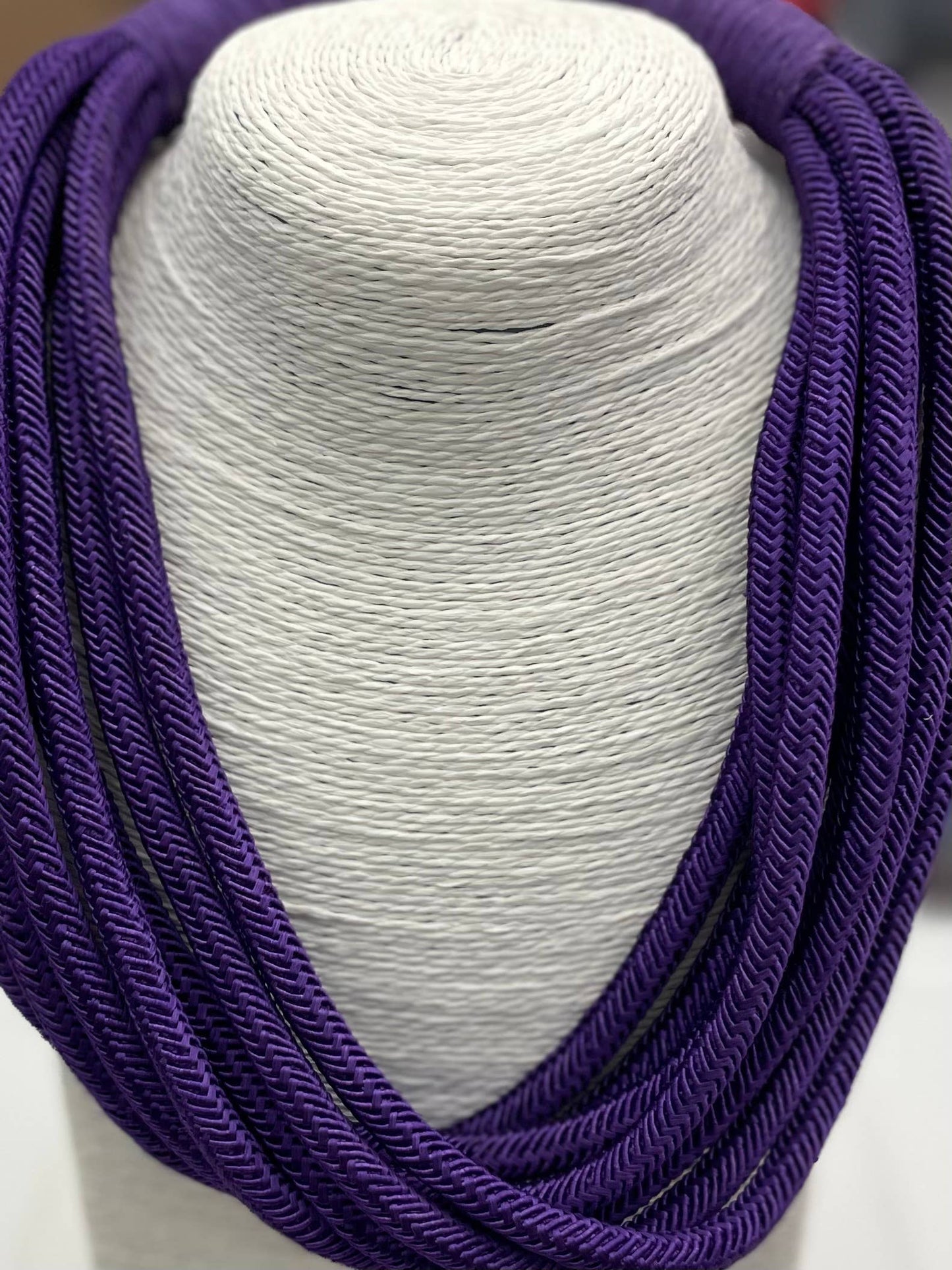 Slub 8-Strand Necklace in Purple