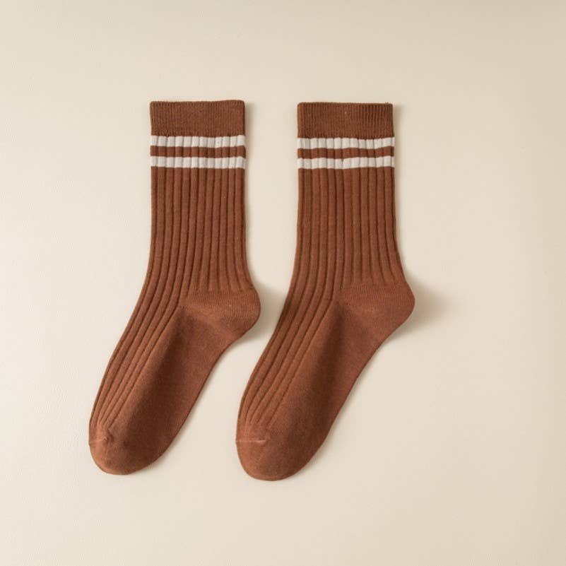 Women's Strip Half Crew Socks