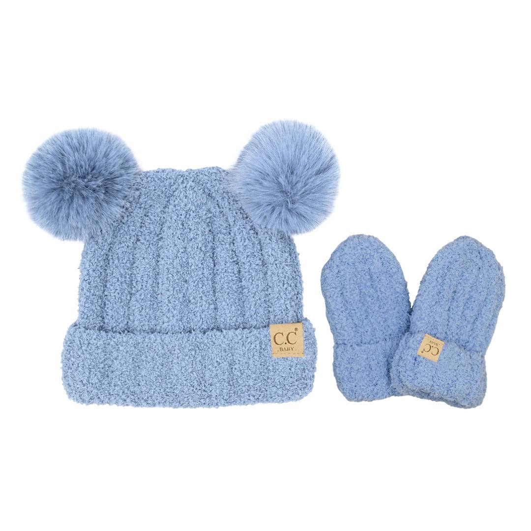 BABY Cozy Yarn C.C Hat/Mitten Set