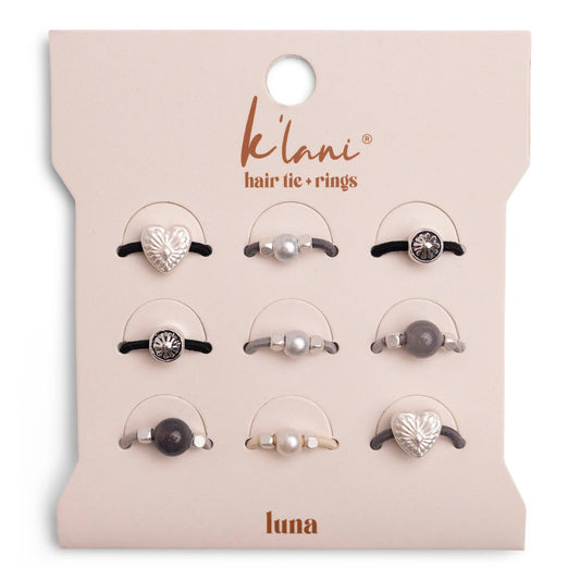 K’Lani Luna Silver & Cool Tones Hair Tie Rings