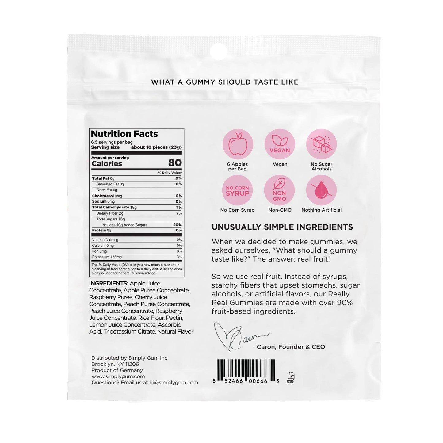 Simply Delightful Really Real Gummies - Peach Raspberry