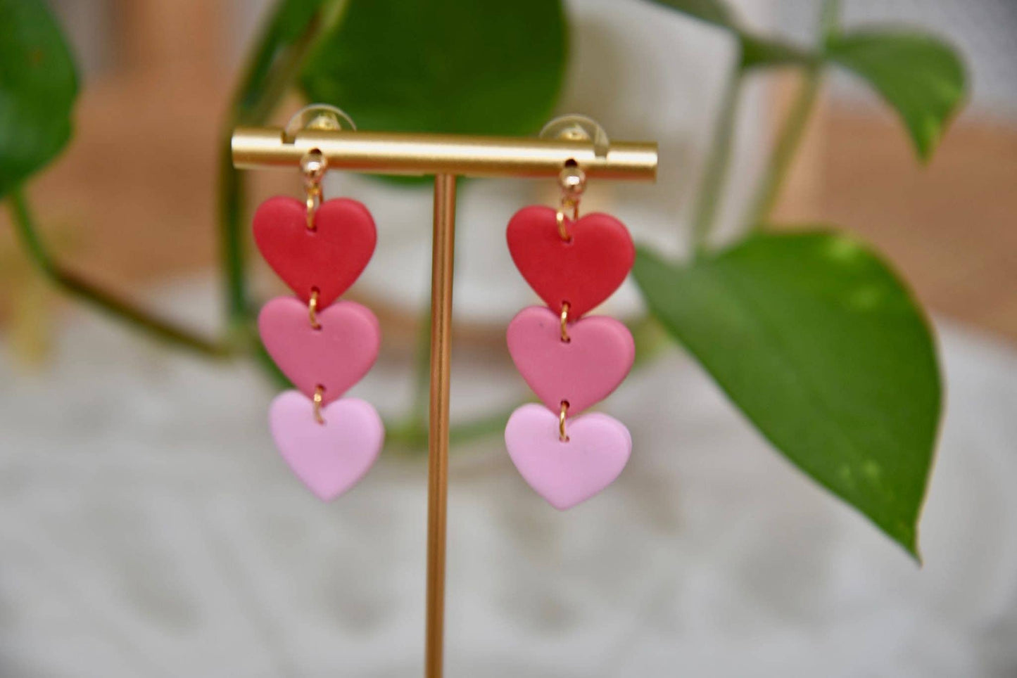 Boho Heart Dangle Earrings