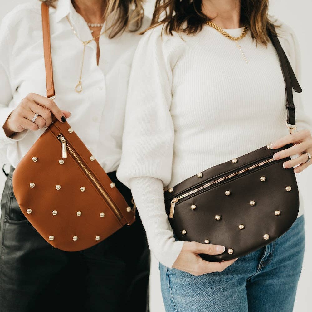 Pretty Simple Westlyn Studded Vegan Leather Belt Bag