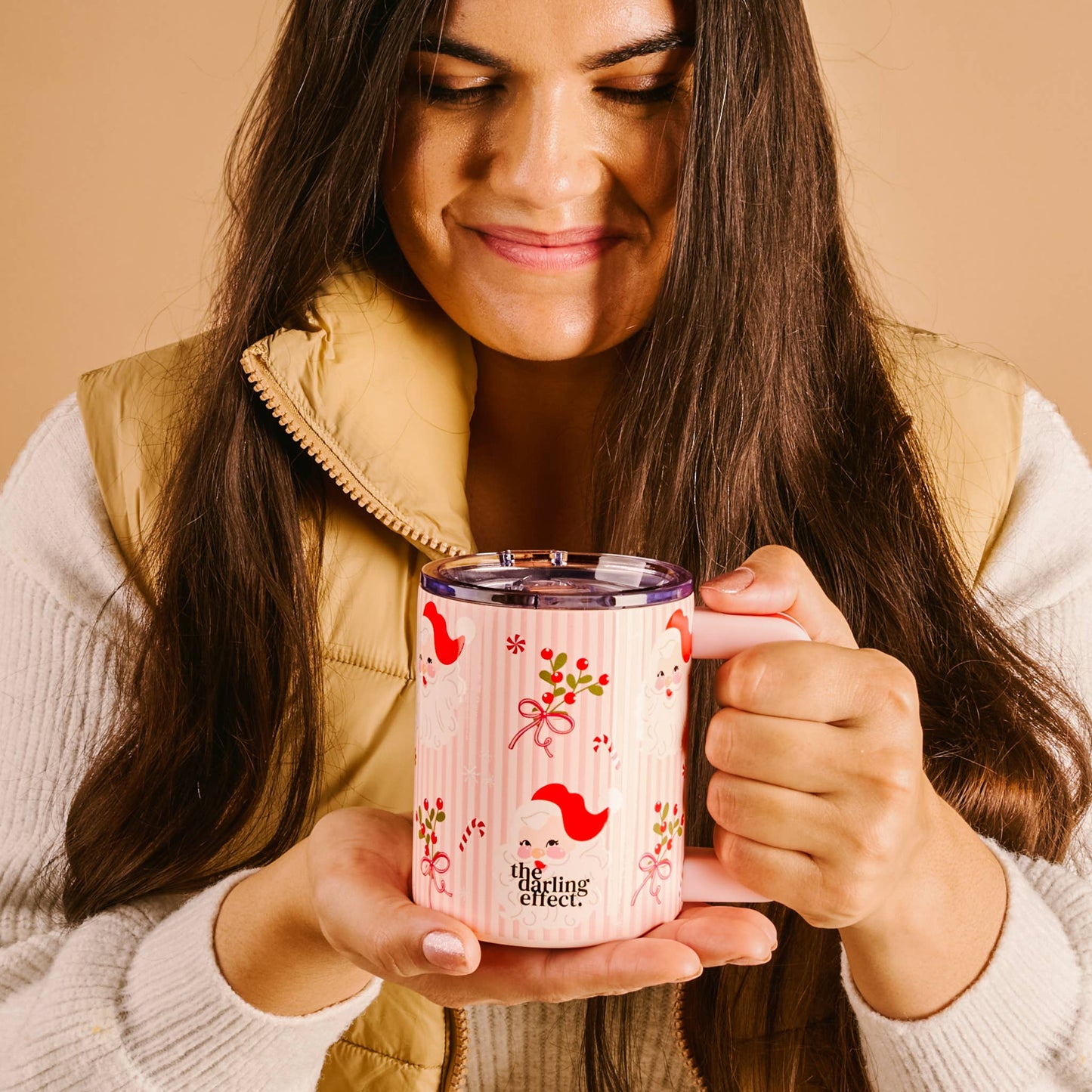 Holly Jolly Santa 14 oz Insulated Mug