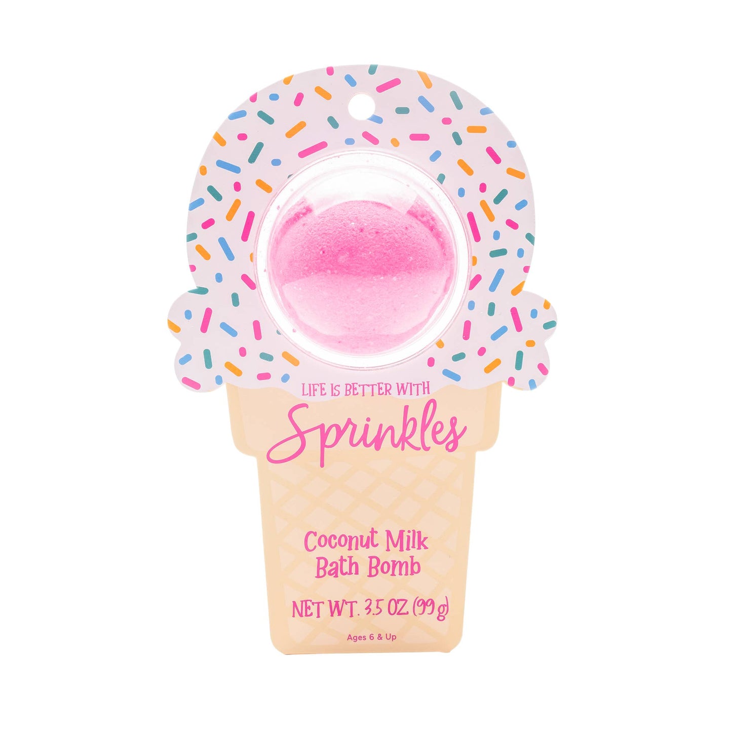 Life is Better with Sprinkles Ice Cream Bath Bomb