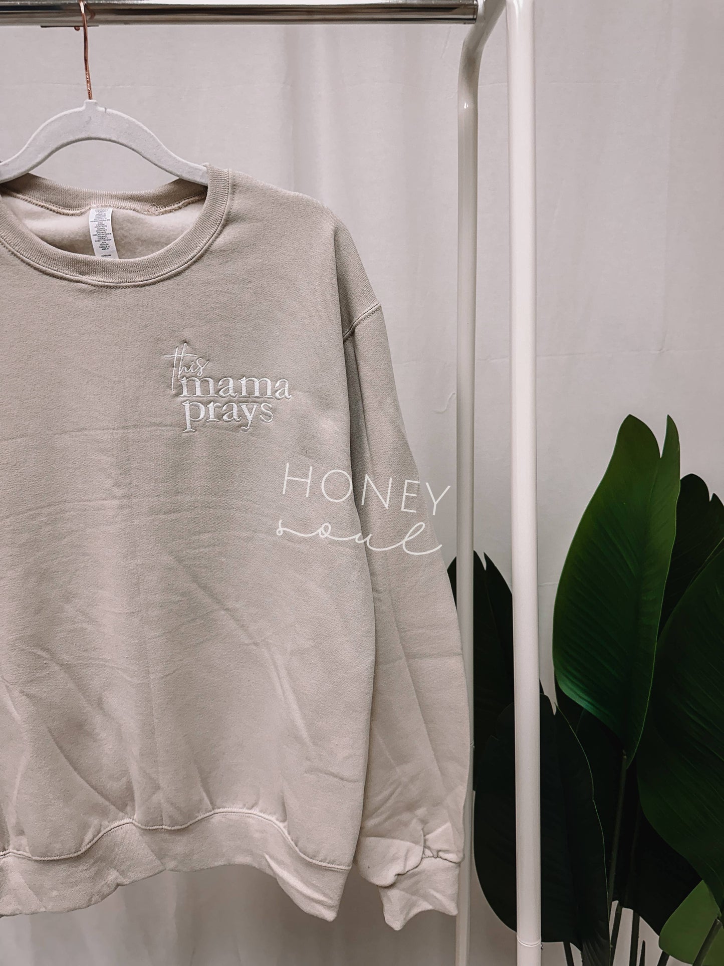 This Mama Prays Embroidered Sweatshirt