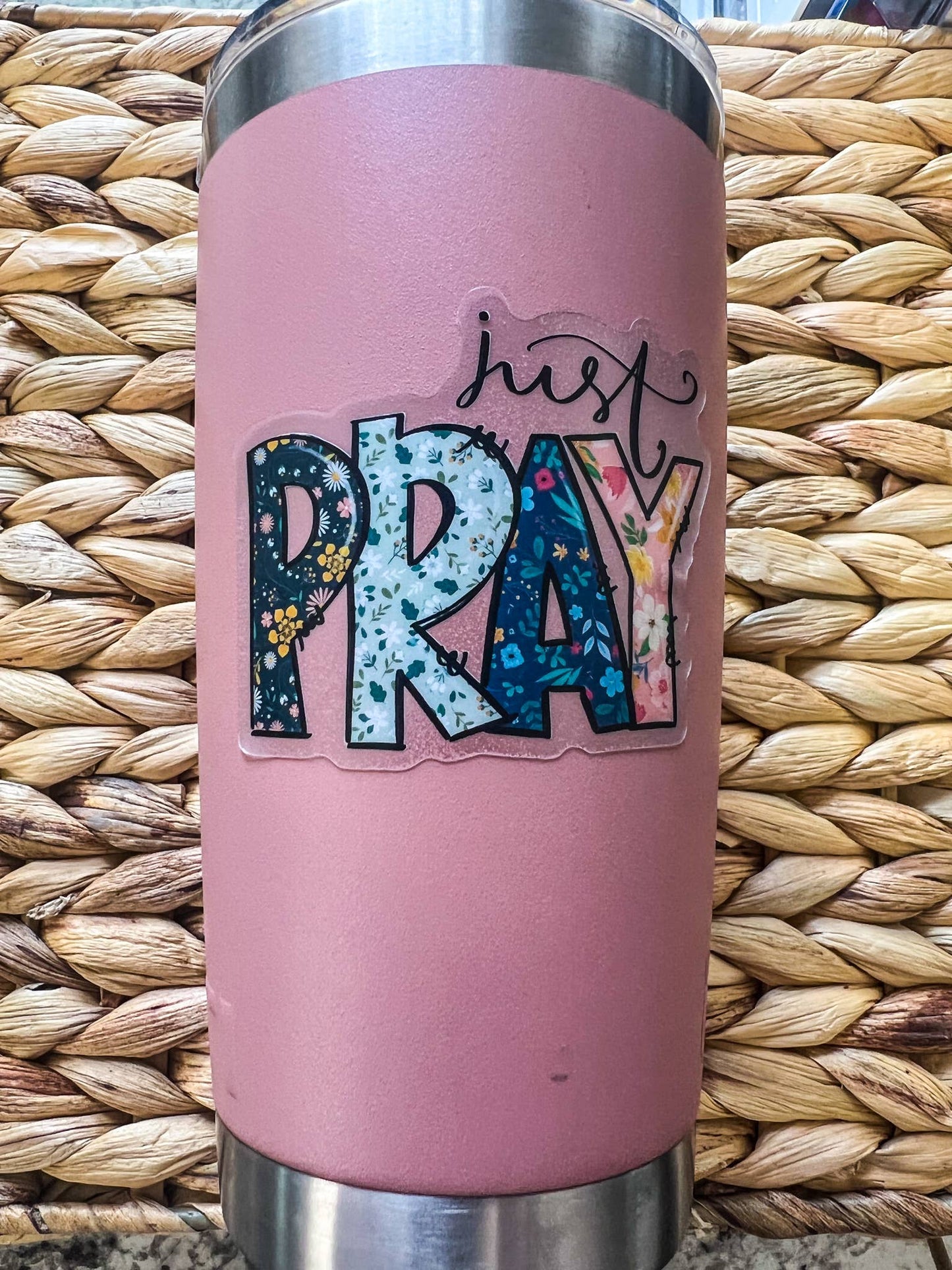 Just Pray Christian, Clear Vinyl , Sticker