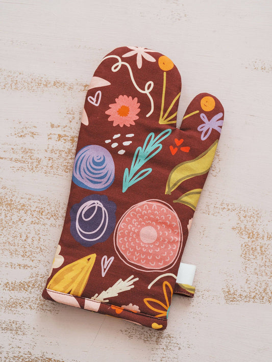 Fall Floral Oven Mitt