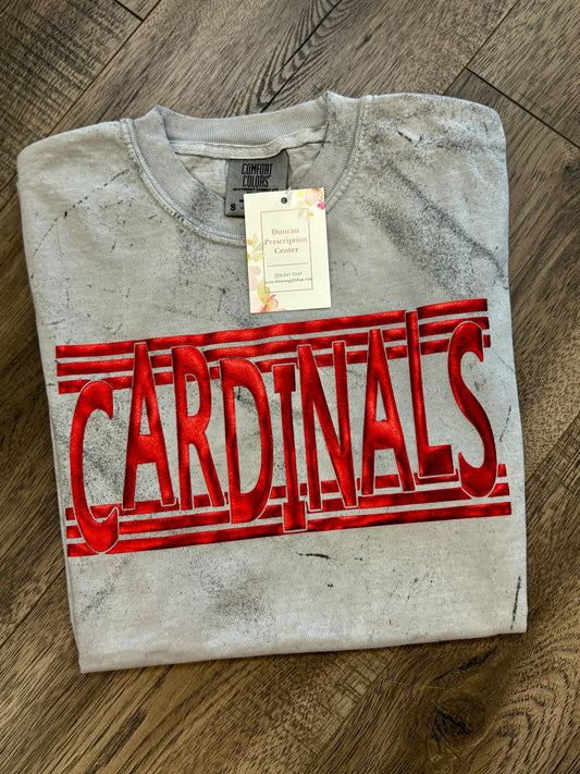 Cardinals 6 Line Puff Tee