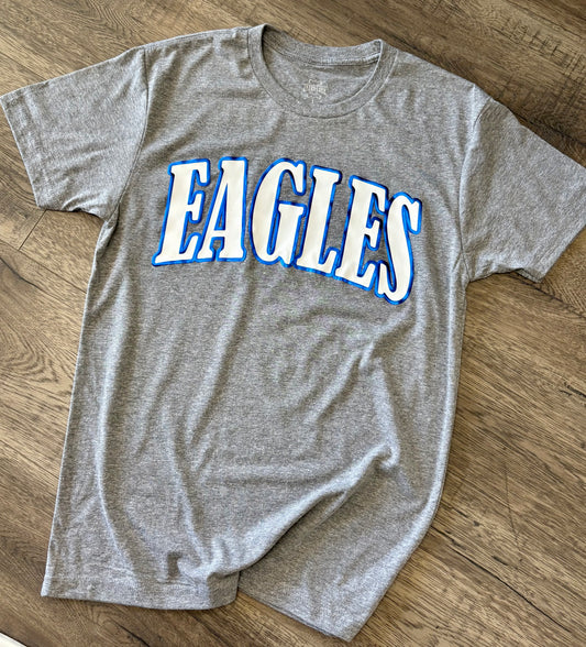 Eagles Blue Metallic Puff Tee