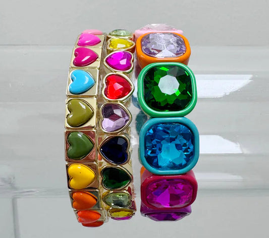 Treasure Jewels Rainbow Hearts Stack Set