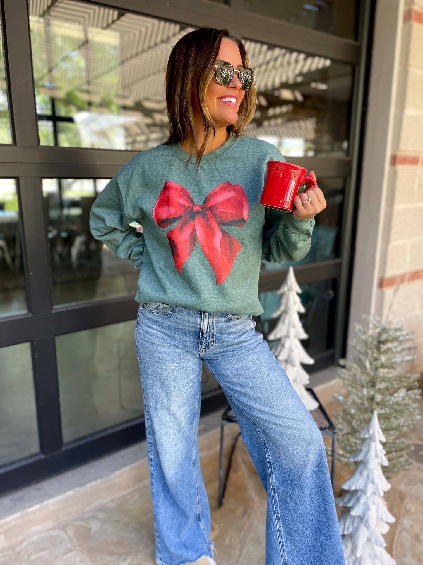 Christmas Bow Sweatshirt