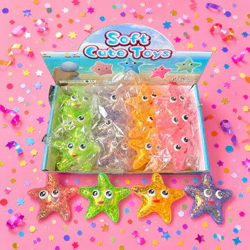 Glitter Starfish Squishy Toys