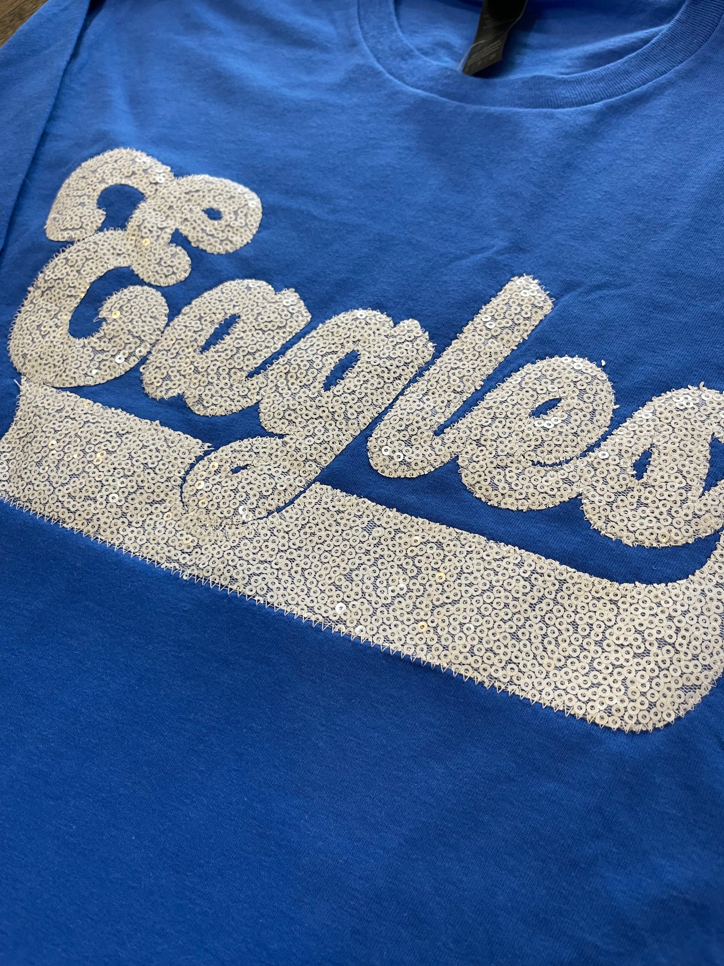 Eagles White Sequin Tee