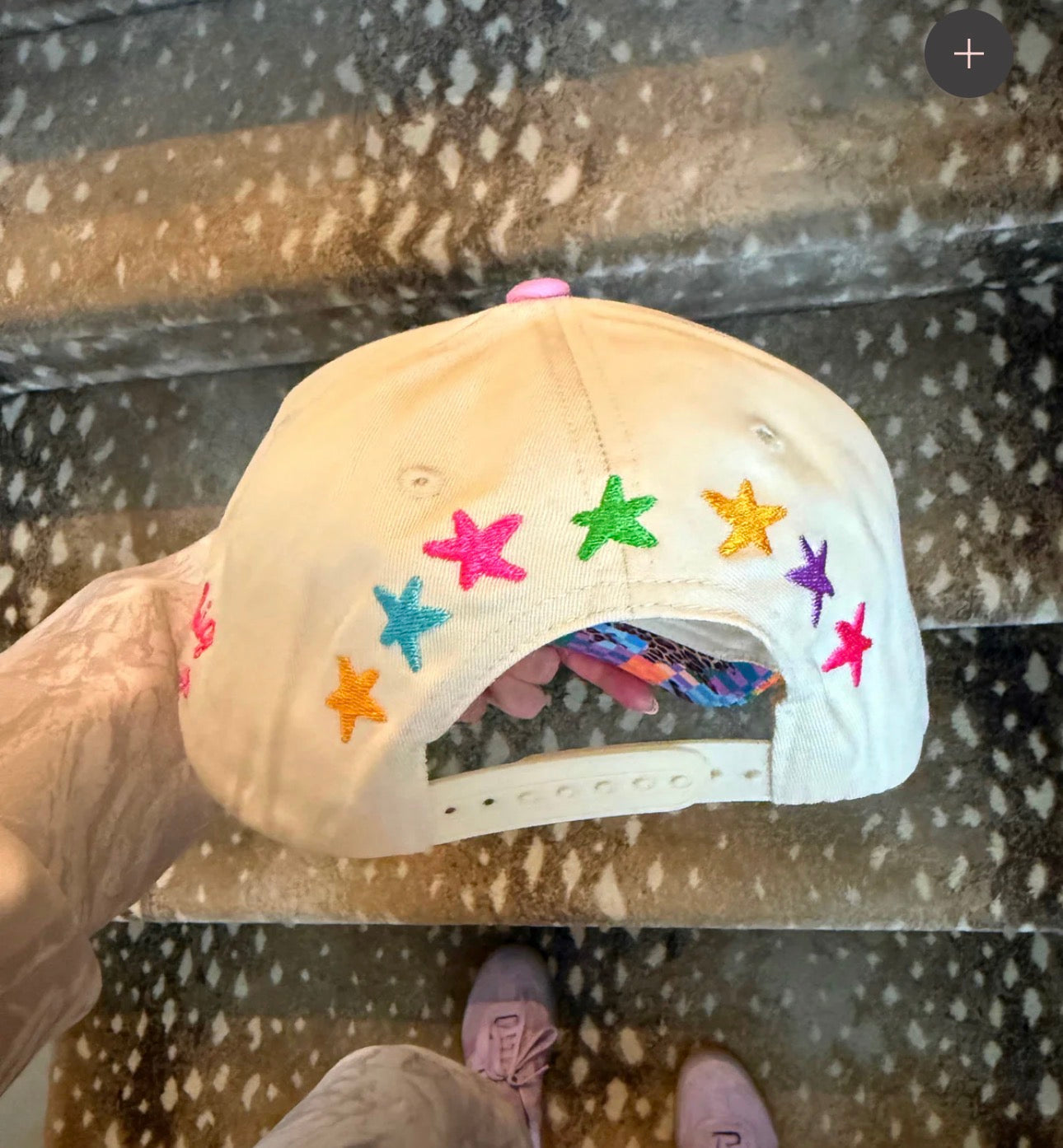 Whats The Best That Could Happen Hat by Poppy and Pine - side view showing dream big always embroidery