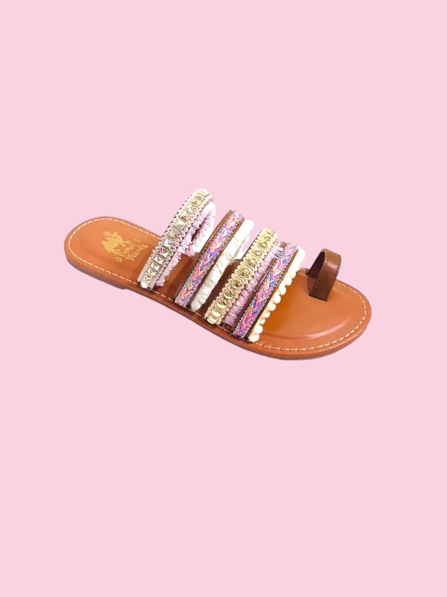 Boho Embellished Multi Strap Sandals