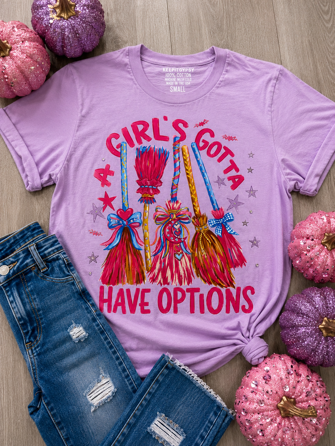 A Girl's Gotta Have Options Crystal Bling Graphic Tee