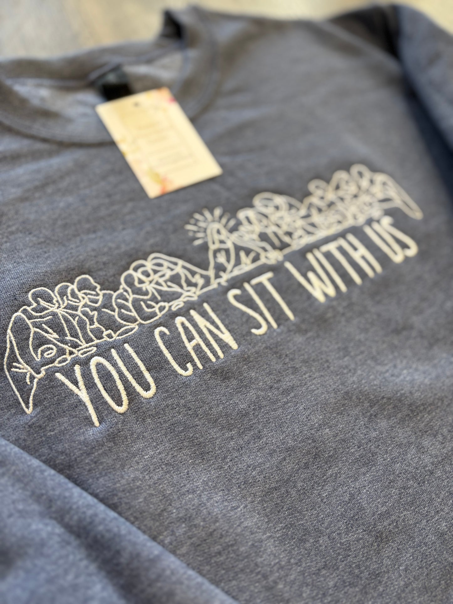 You Can Sit With Us Embroidered Sweatshirt