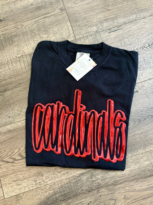 Cardinals Metallic Puff Tee