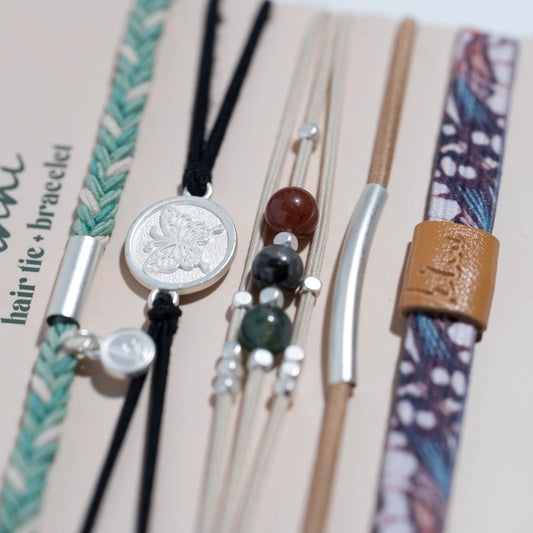 K'Lani Flourish Hair Tie & Bracelet Set