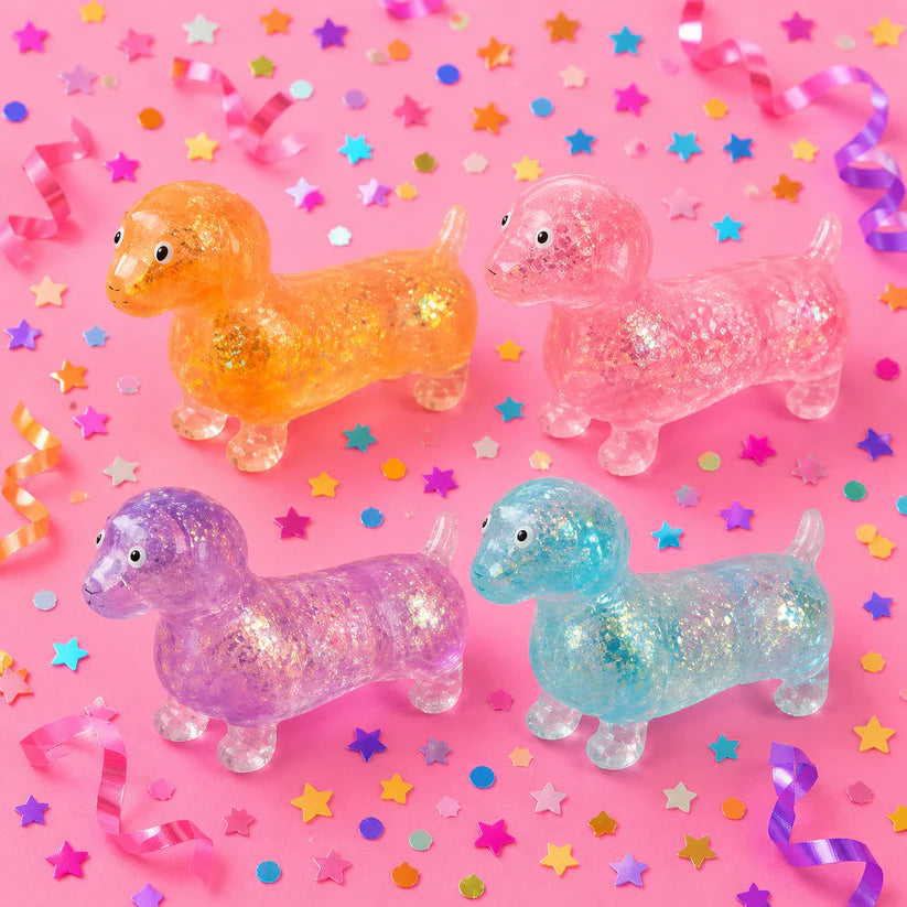 Glitter Dachshund Squishy Toy