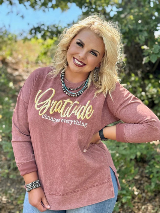 Gratitude is Everything Long Sleeve Top