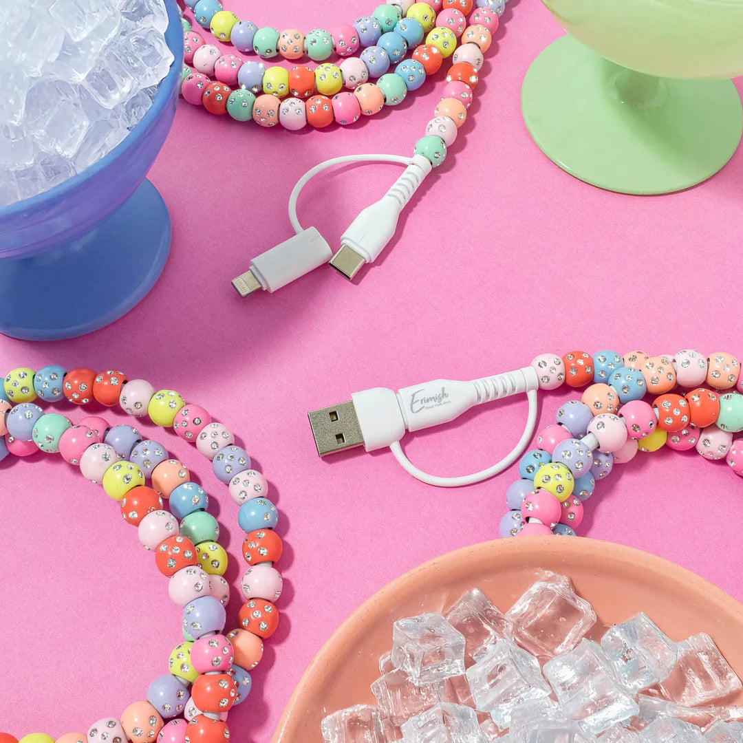 Erimish 6 ft Beaded Phone Chargers Multi Use