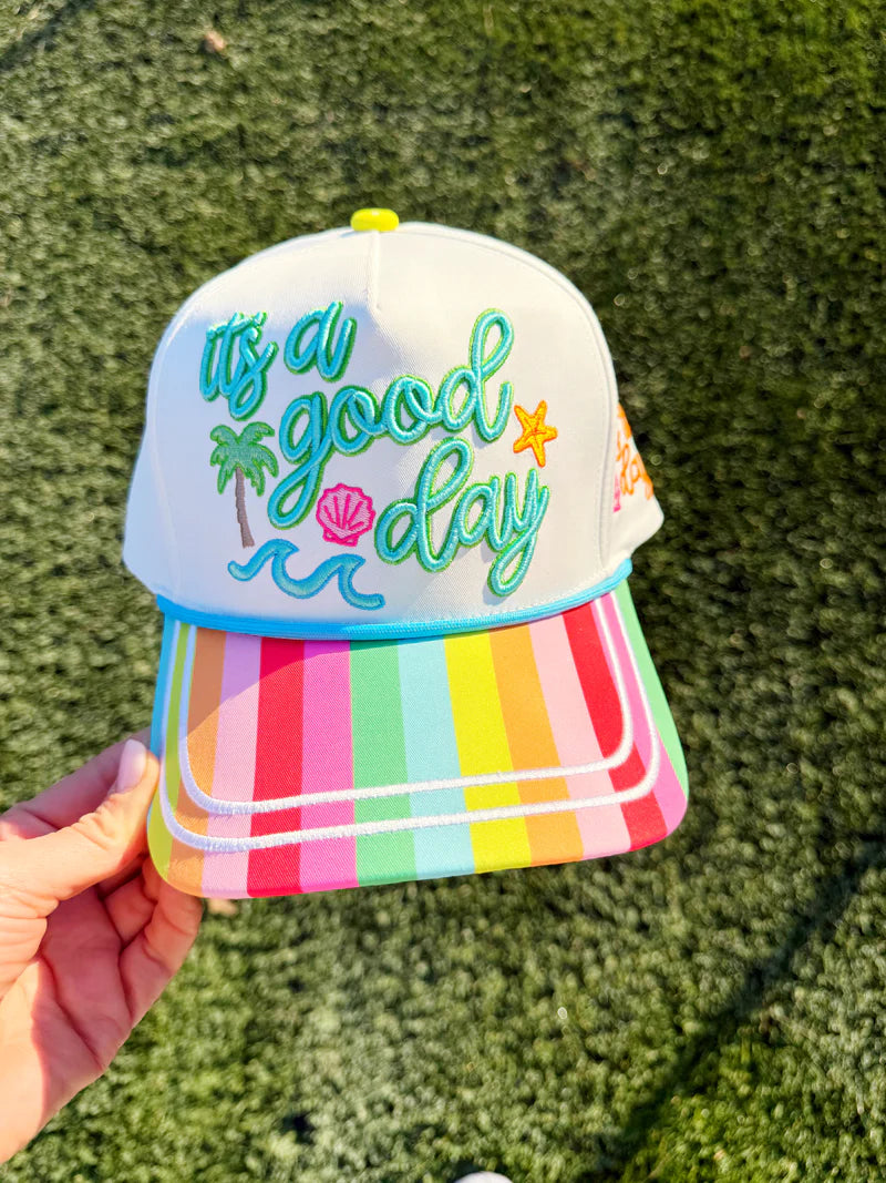 Seas the Day Colorful Embroidered Trucker Hat