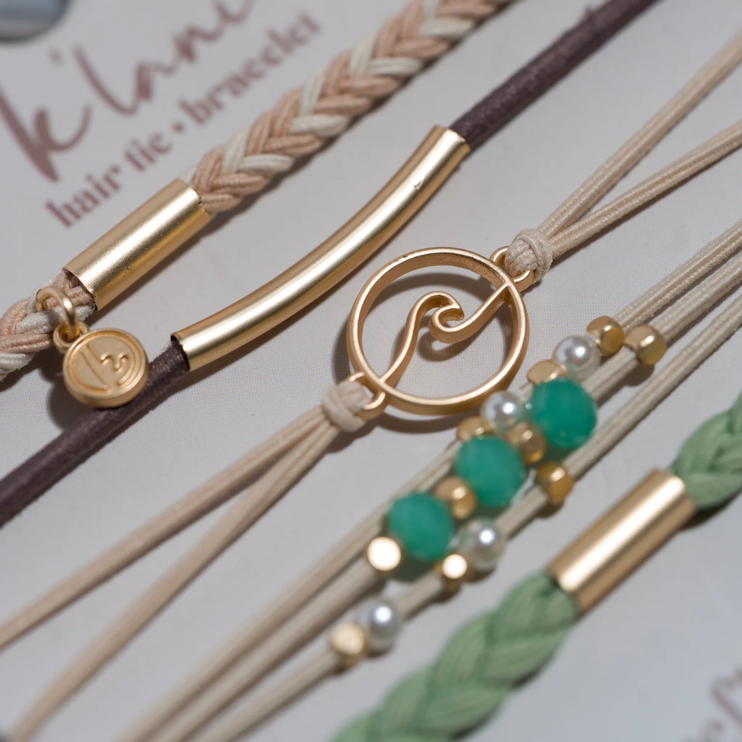 K'Lani Reflect hair tie + bracelet set