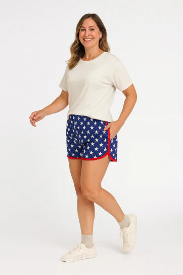Women’s Navy Star Patriotic Shorts
