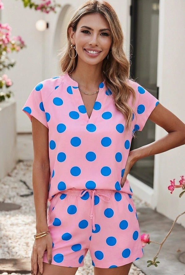 Polka Dot Short Outfit Set