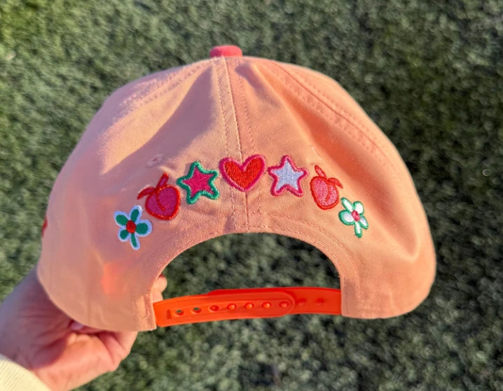 Poppy & Pine You're A Peach Peach Print Trucker Hat