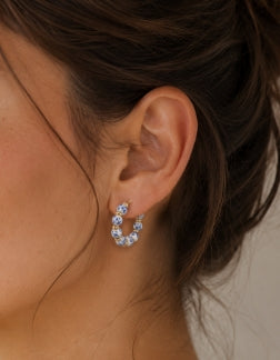 Queen Gypsy Small Blue China Hoops