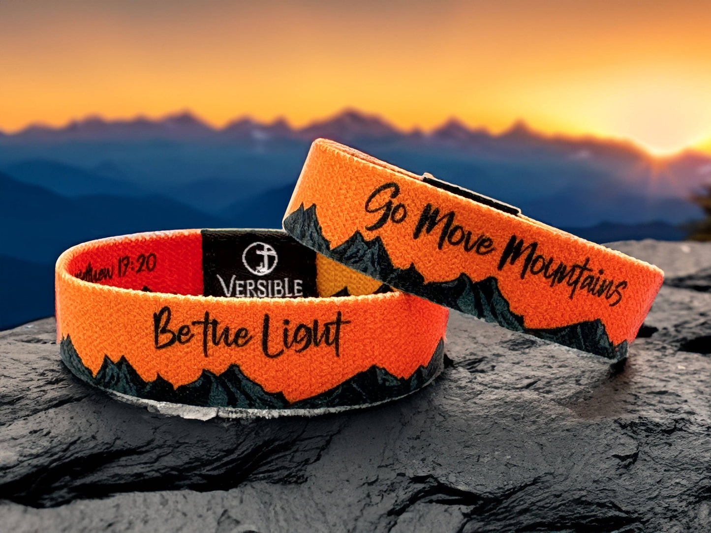 Sunrise Versible / Matthew 5:16 & Matthew 17:20 Wristband