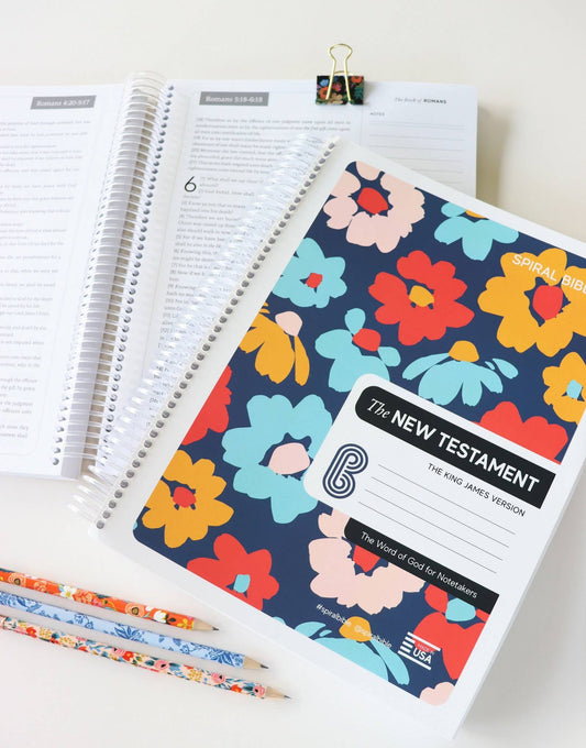 Spiral Bible - KJV Floral New Testament